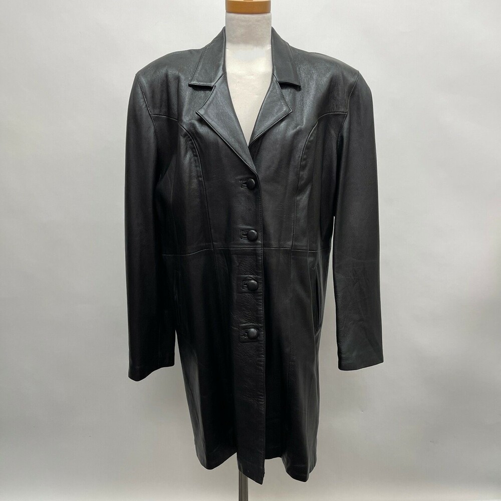 Women's Leather‎ Jacket XL Black